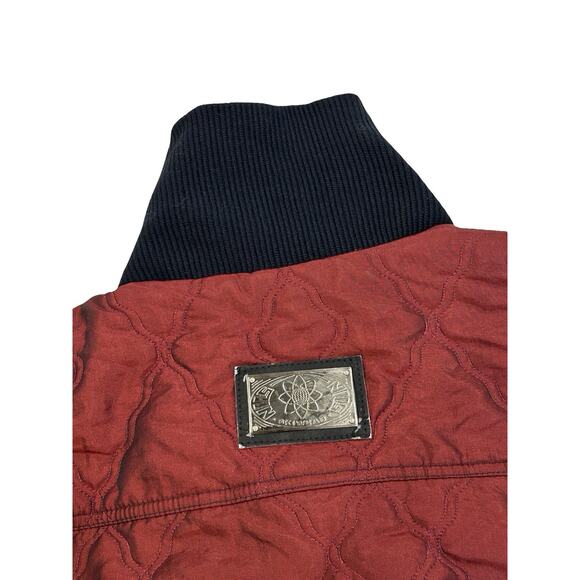 Nils Ski Vest Womens Size 12 Cherry Red Quilted Nylon Apres Vintage Full Zip - Picture 4 of 7